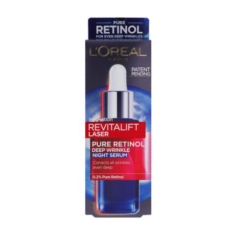 L'Oreal Face Night Serum Revitalift Laser Retinol Deep Wrinkle Anti Age 30ml