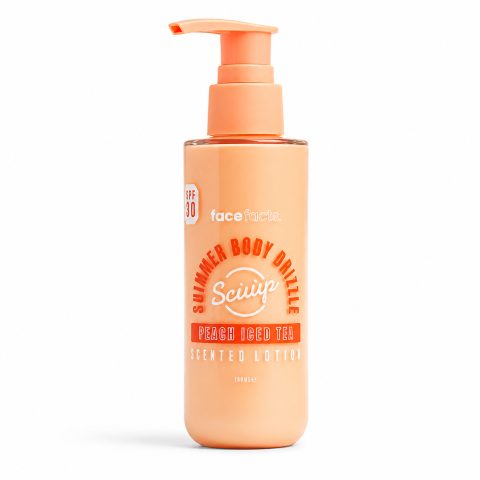 Face Facts Shimmer Body Drizzle - Peach Iced Tea SPF 30